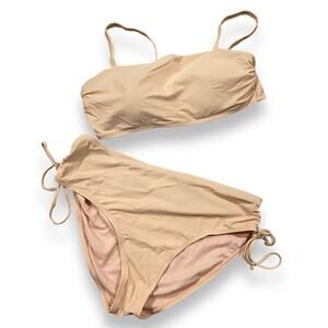 Time & Tru Pale Pink 2 Piece Swimsuit SIZE EXTRA LARGE Full Coverage Bikini